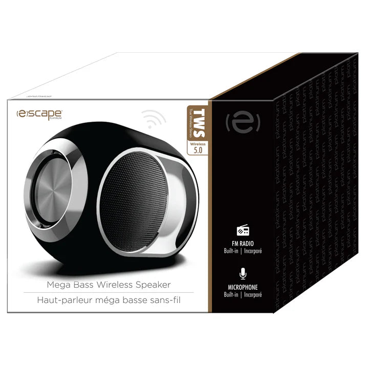 ESCAPE TWS Wireless speaker with Microphone and FM radio, Black-SPBT960B