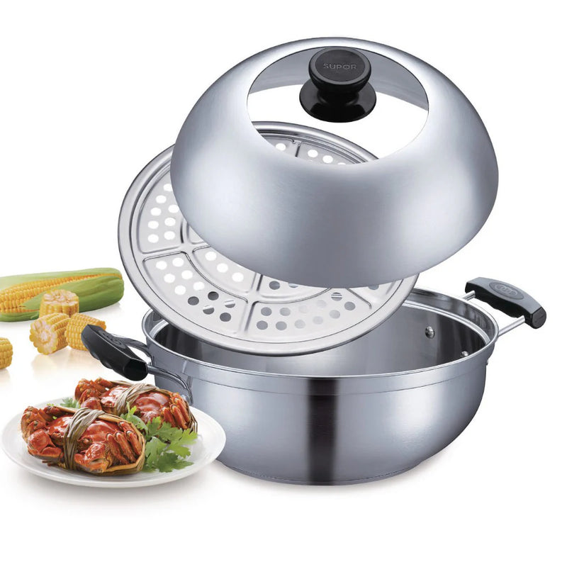 SUPOR 26CM Multi-Purpose Stainless Steel Pot - ST26Y1C