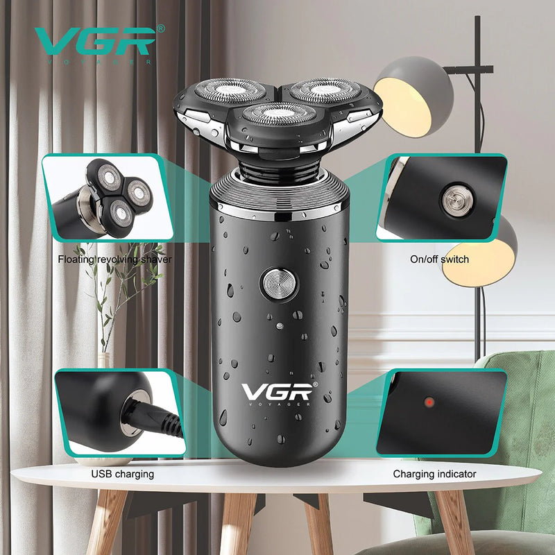 VGR Floating Electric Shaver and Beard Trimmer - V-317