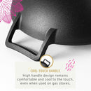 MAHARAJA T211K01 Cast Iron Karahi 26cm with Glass lid