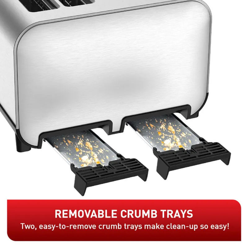 T-FAL TF684D50 Element Stainless Steel 4 Slice Toaster