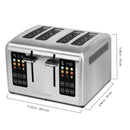 KALORIK TO50913SS 4 Slice Digital Toaster Stainless Steel