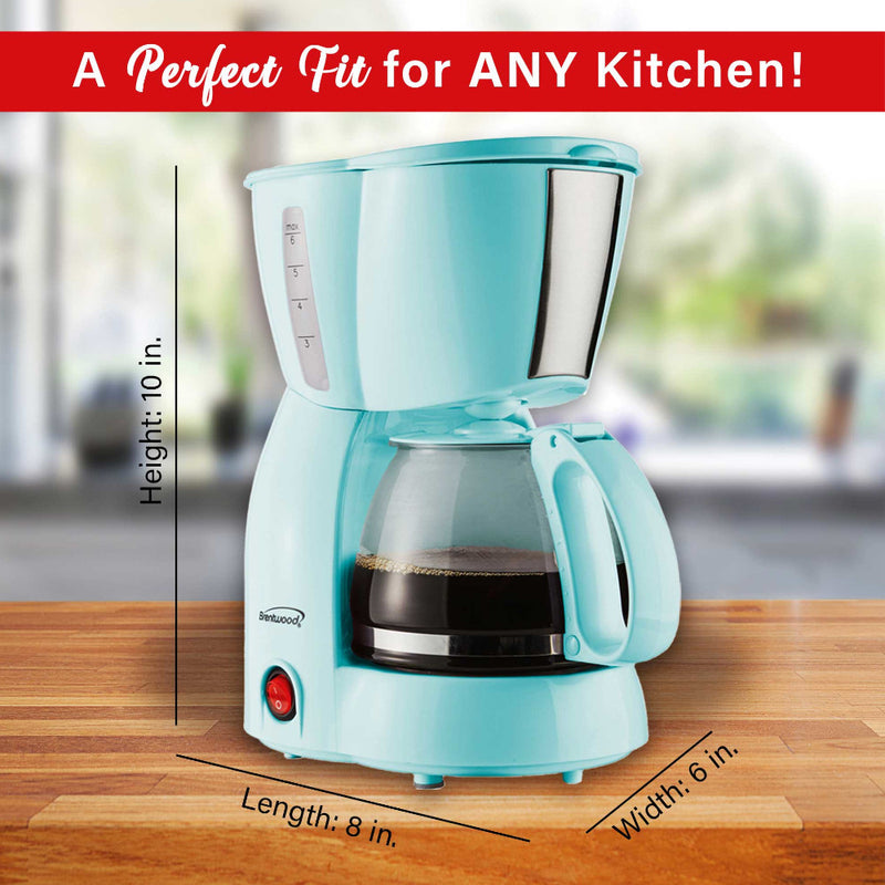 BRENTWOOD TS213BL 4 Cup Coffee Maker Blue