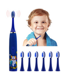 Ultrasonic Kids Electric Toothbrush USB Rechargeable-Blue