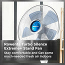 ROWENTA VU5870 Turbo Silence Extreme Stand Fan with Automatic Oscillation - Blemished package with full warranty