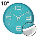 Hauz Round 10" wall clock with blue background and white details-WC5020
