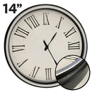 HAUZ Round 14" wall clock white background and black details with vintage style-WC5143