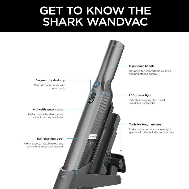 SHARK WANDVAC Handheld Vacuum - Refurbished with Home Essentials Warranty - WV201