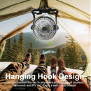 SUPOLOGY X41 8 Inches Portable Rechargeable Fan  with LED Light