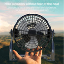 SUPOLOGY X41 8 Inches Portable Rechargeable Fan  with LED Light