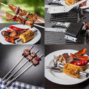 Juego de utensilios para barbacoa de acero inoxidable con estuche de almacenamiento, 26 piezas 