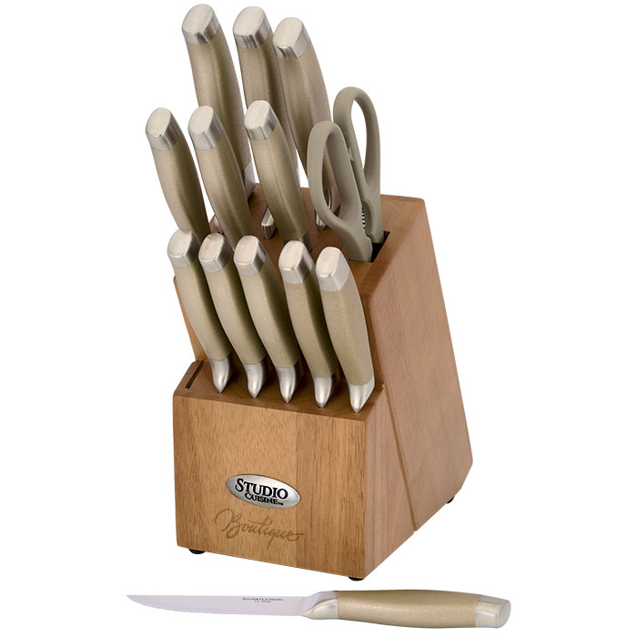 STUDIO CUISINE 14 Piece Stainless Steel Knife Block Set-71820