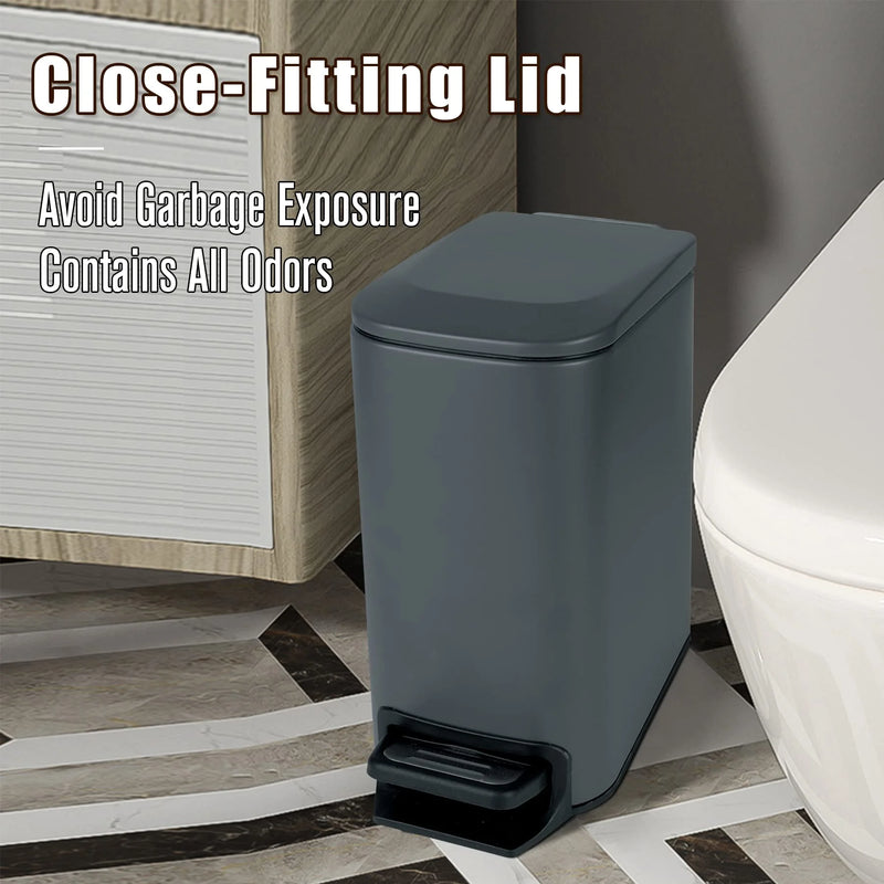 CESUN Slim Step Trash Can 6L - Gray