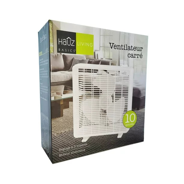 HAUZ - Ventilateur de boîte 10'', contrôle à 3 vitesses, moteur silencieux-BF1-10