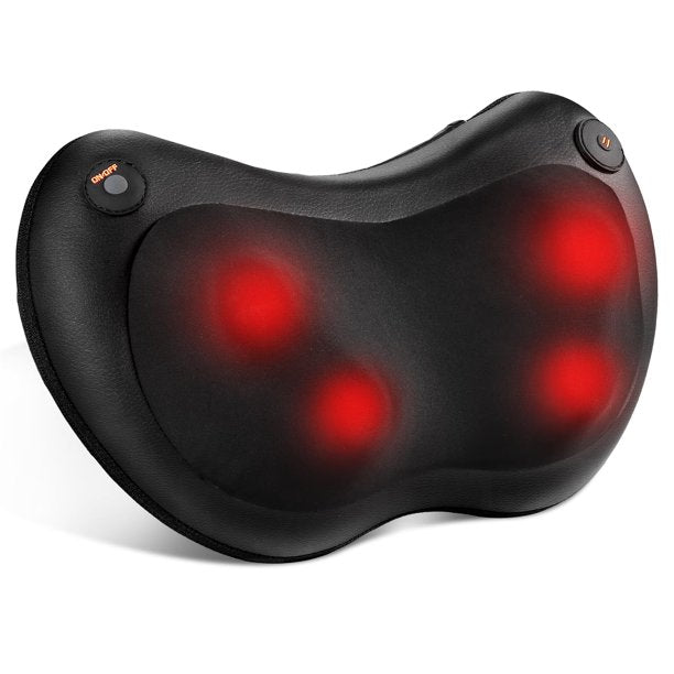 NAIPO  Shiatsu Back Neck and Shoulder Massager with Heat Deep Tissue 3D Kneading Pillo-CPM01