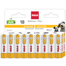 RCA 18 Pack AA Alkaline Batteries Mercury Free - RAK18AA