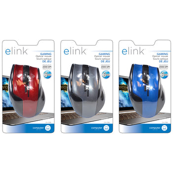 ELink Gaming Optical mouse wired USB With 6 Buttons-CM-3788