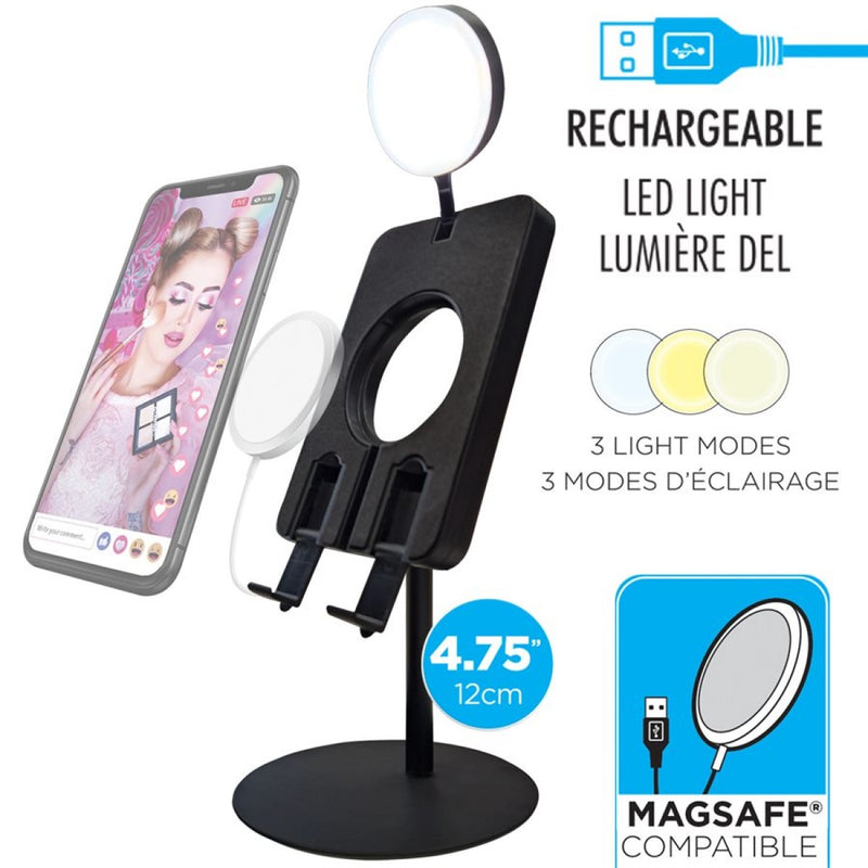 ELINK Adjustable phone stand with rechargeable LED light-EK4306