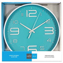 Hauz Round 10" wall clock with blue background and white details-WC5020