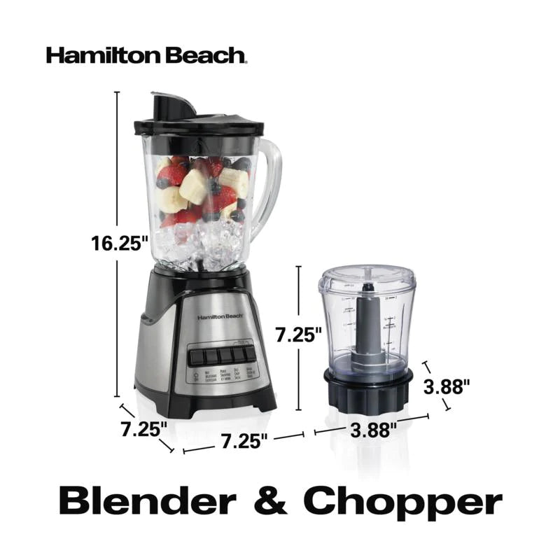 HAMILTON BEACH Power Elite Blender with Chopper - 58149C