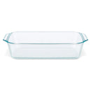 Fuente para horno de vidrio PYREX rectangular y profunda de 3,1 cuartos de galón/3 l
