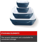 LAGOSTINA L913411404B Blue Ceramic 4 Piece Bakeware Set