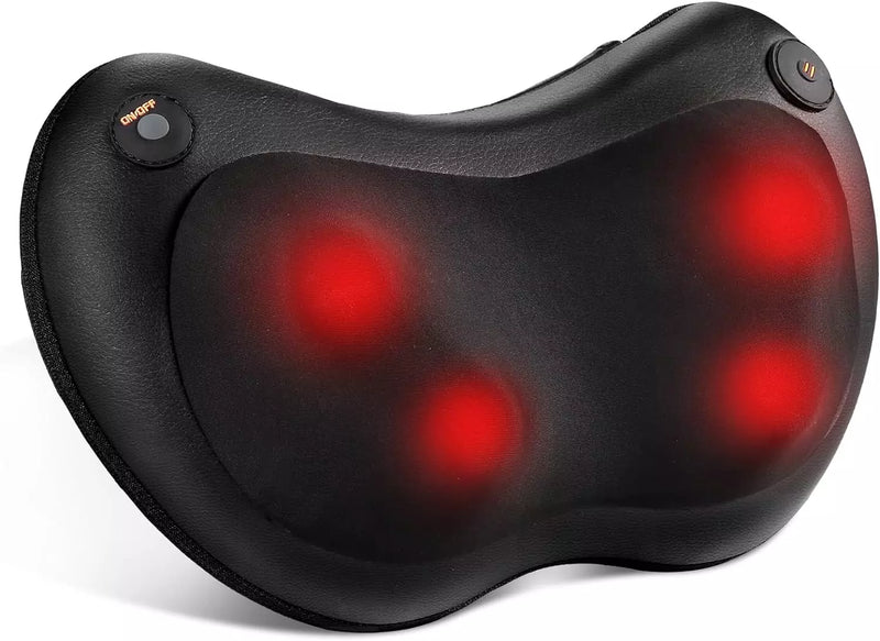 NAIPO  Shiatsu Back Neck and Shoulder Massager with Heat Deep Tissue 3D Kneading Pillo-CPM01