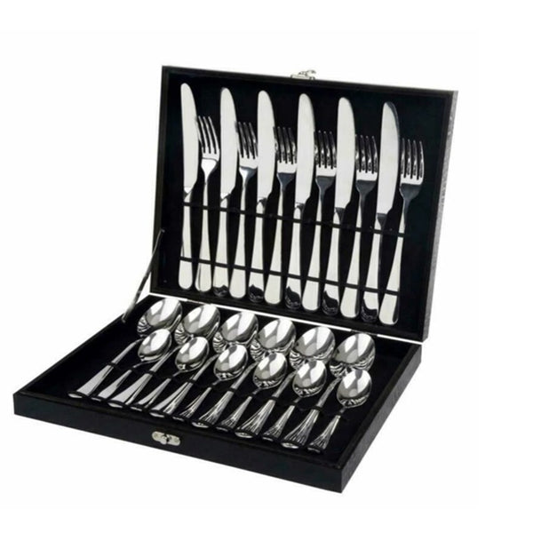 SUNNY HOME Stainless Steel 24 Piece Cutlery Set With Box - ALM-001