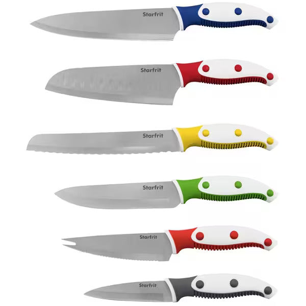 STARFRIT 98608 6 Piece Kitchen Knife Set with Sheath