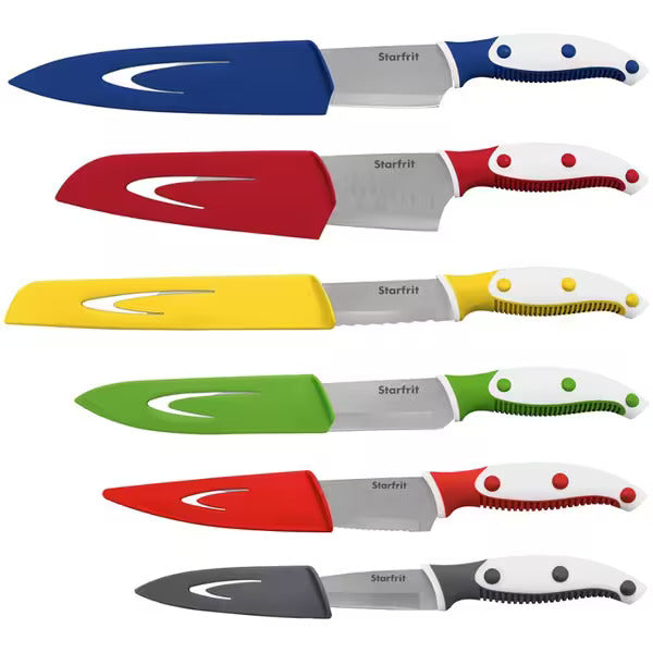 STARFRIT 98608 6 Piece Kitchen Knife Set with Sheath