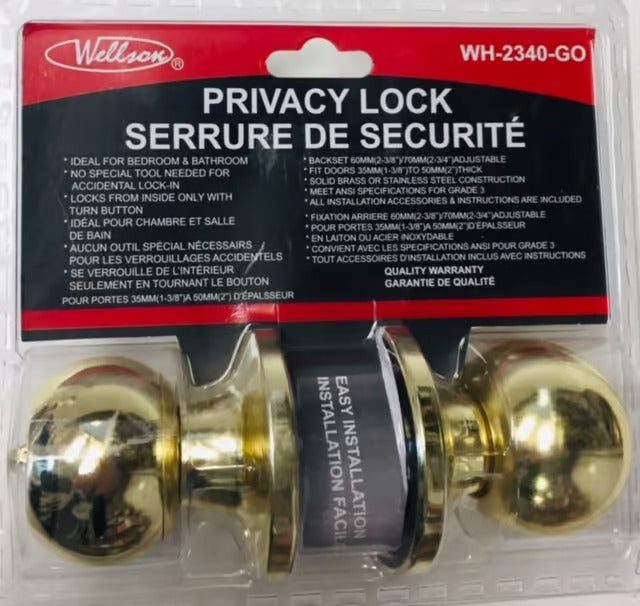 WELLSON Privacy Lock (GOLD) -WH-2340-GO