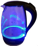HAUZ Blue LED Illuminated Glass Kettle, 7 Cups, 1.7 Liters
