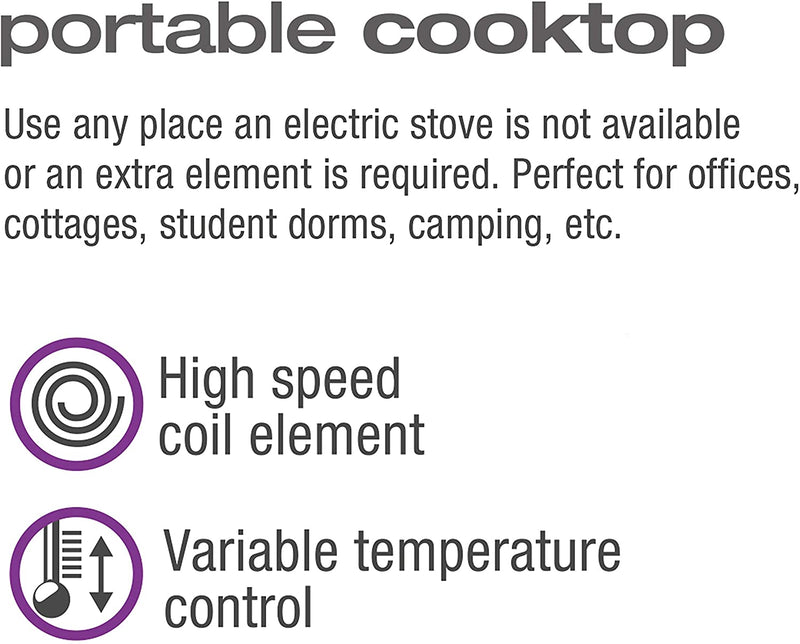 Salton || Portable Cooktop Double Burner - Home Essentials Clearance
