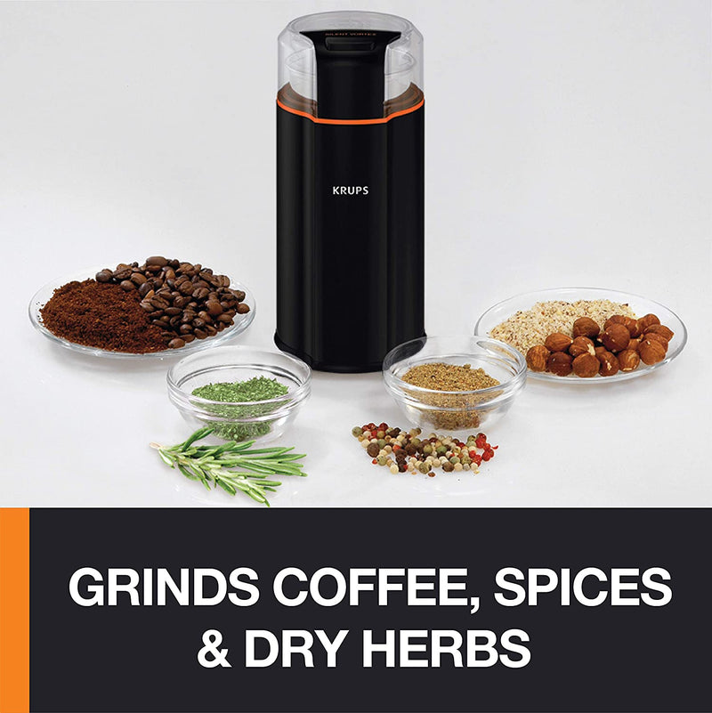 Silent Vortex 3-in-1 Grinder for Coffee, Spices, and Dry Herbs, Compact Design, 12 Cups drip Coffee