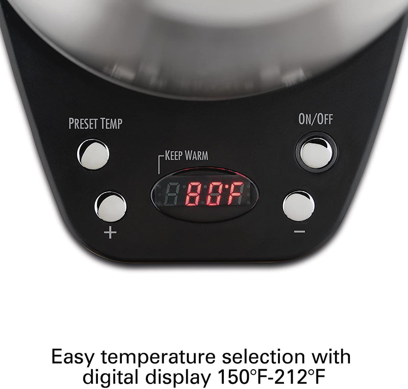 Digital Gooseneck Electric Kettle, 1.2 L, 14 Variable Temperature. [Blemished Packaging] 41004C