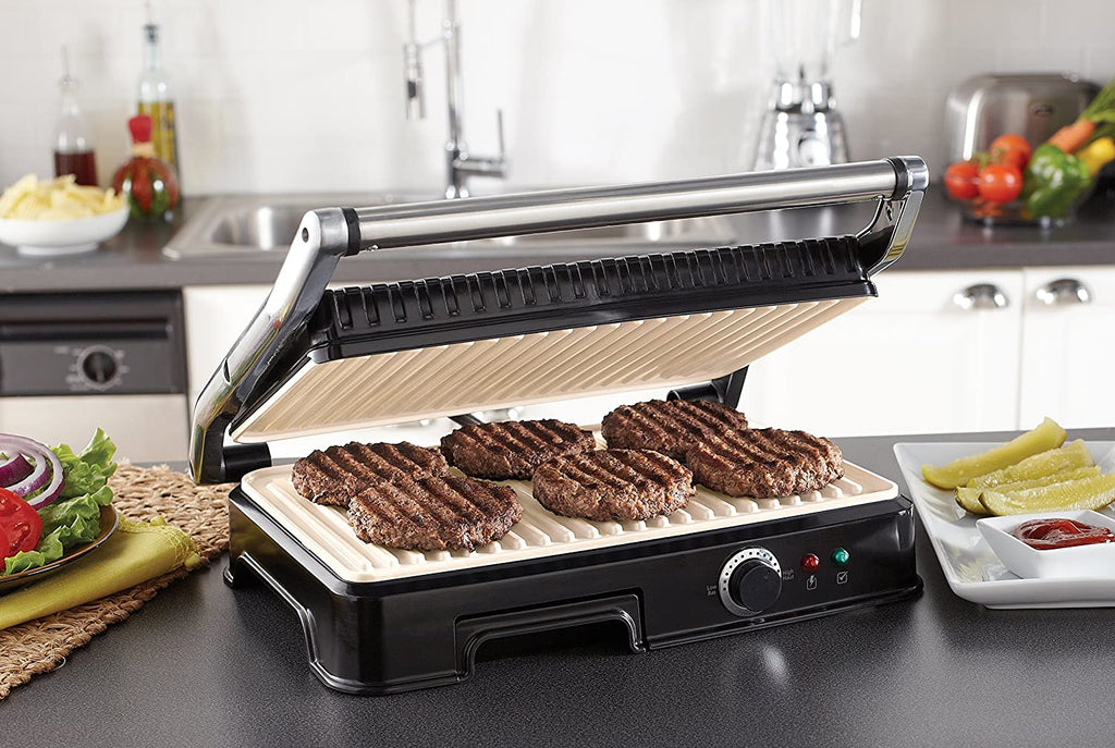 Best Buy: Oster DuraCeramic 2-in-1 Electric Panini Maker/Grill Charcoal  CKSTPM20W-ECO
