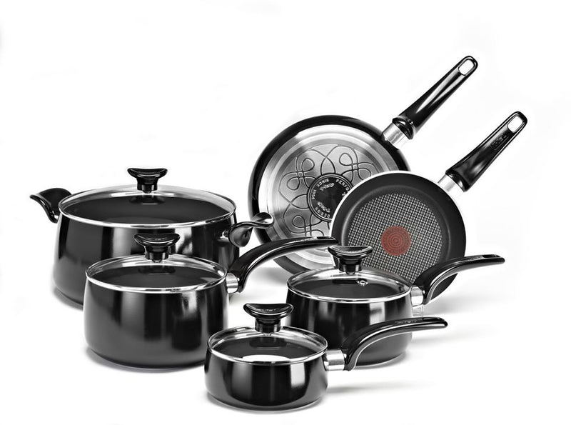 Non-Stick 10 Pieces pots and Pans Set, Induction-Compatible, Thermo-Spot Indicator
